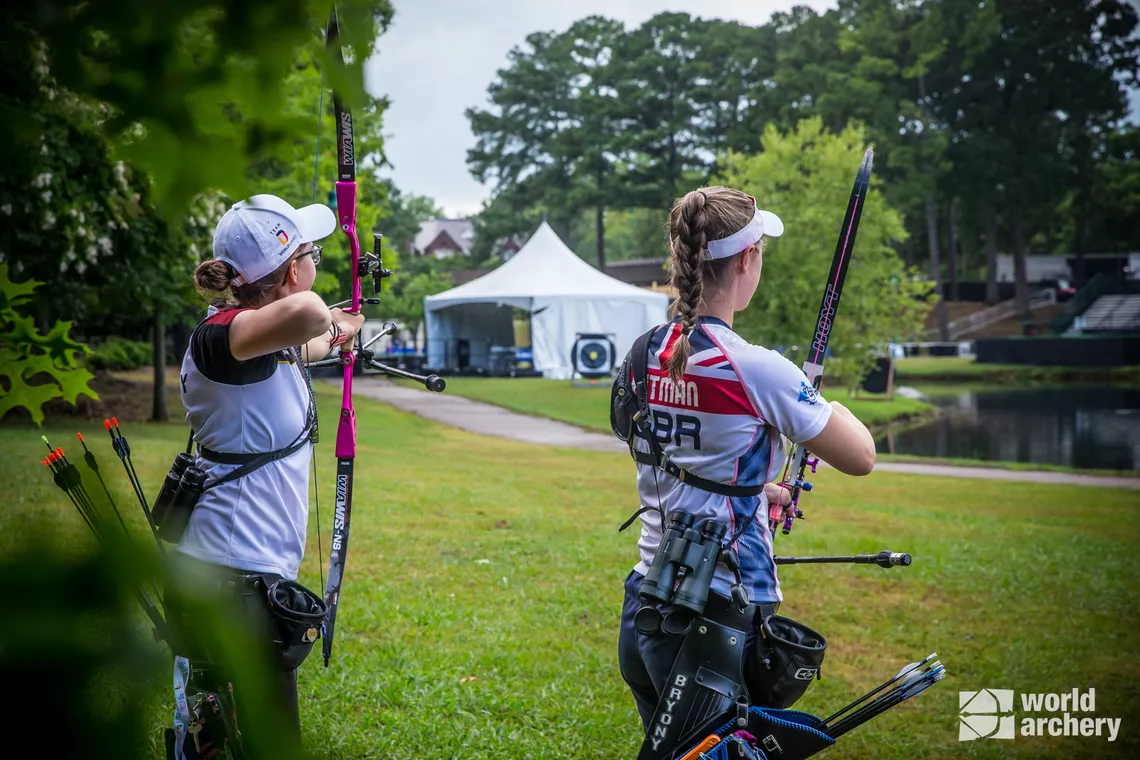 Bryony Pitman shooting at the 2022 World Games