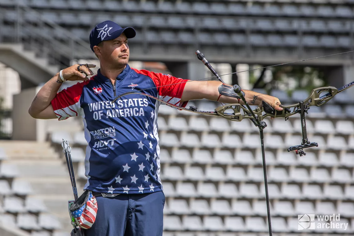 USA's Brady Ellison at Paris 2022