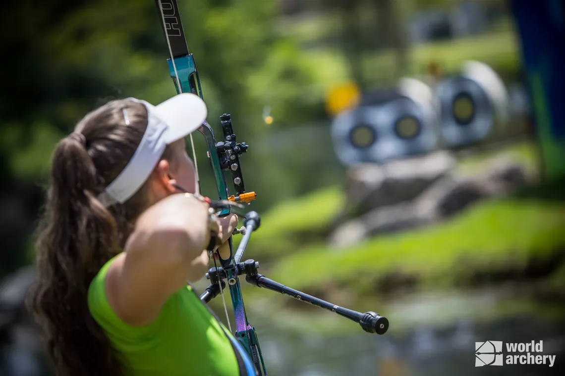 Urska Cavic shooting at the 2022 World Games