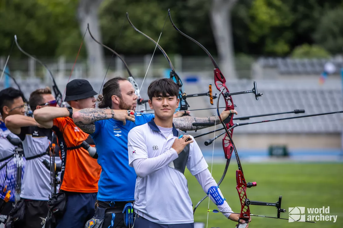 Kim Je Deok at qualification in Paris
