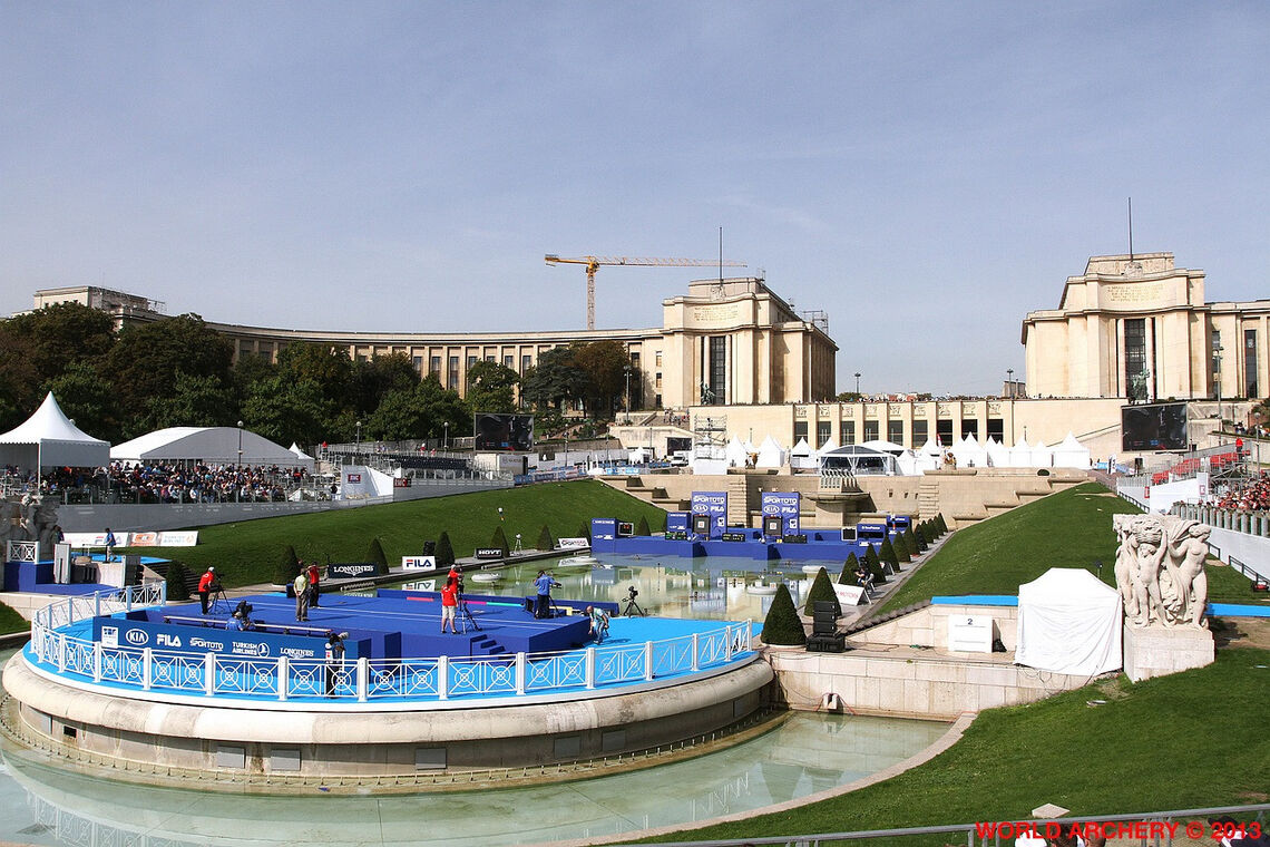 The 2013 Hyundai Archery World Cup Final in Paris at the Trocadero Fountains