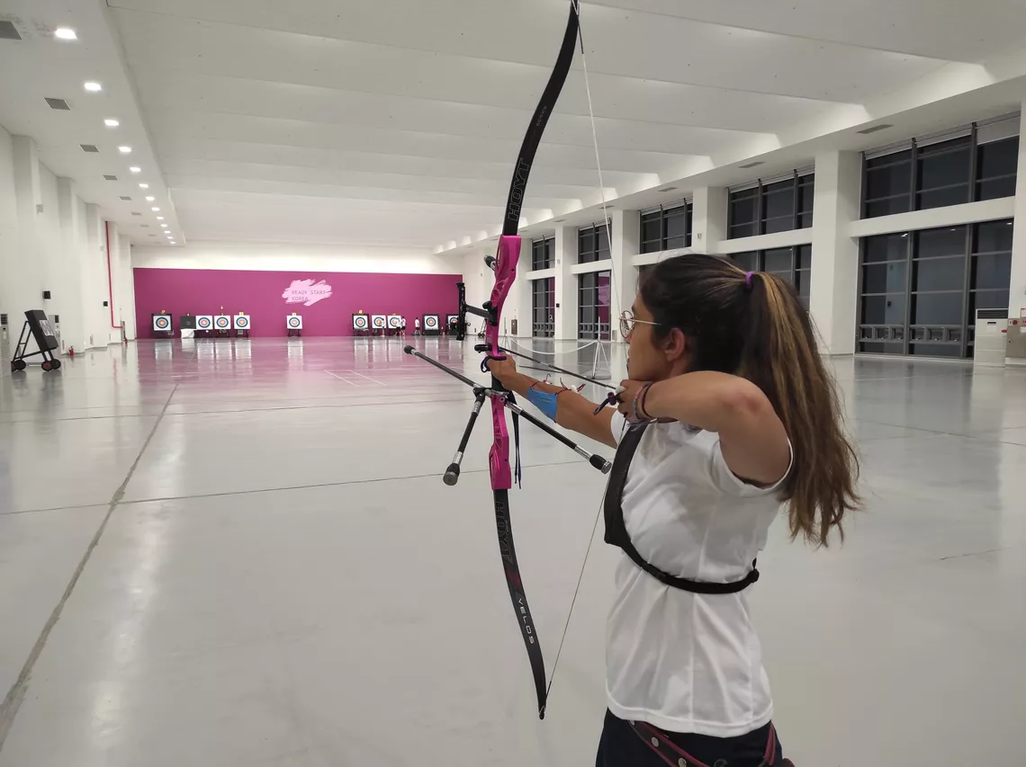 Audrey Adiceom training at Jincheon National Training Center in Korea.