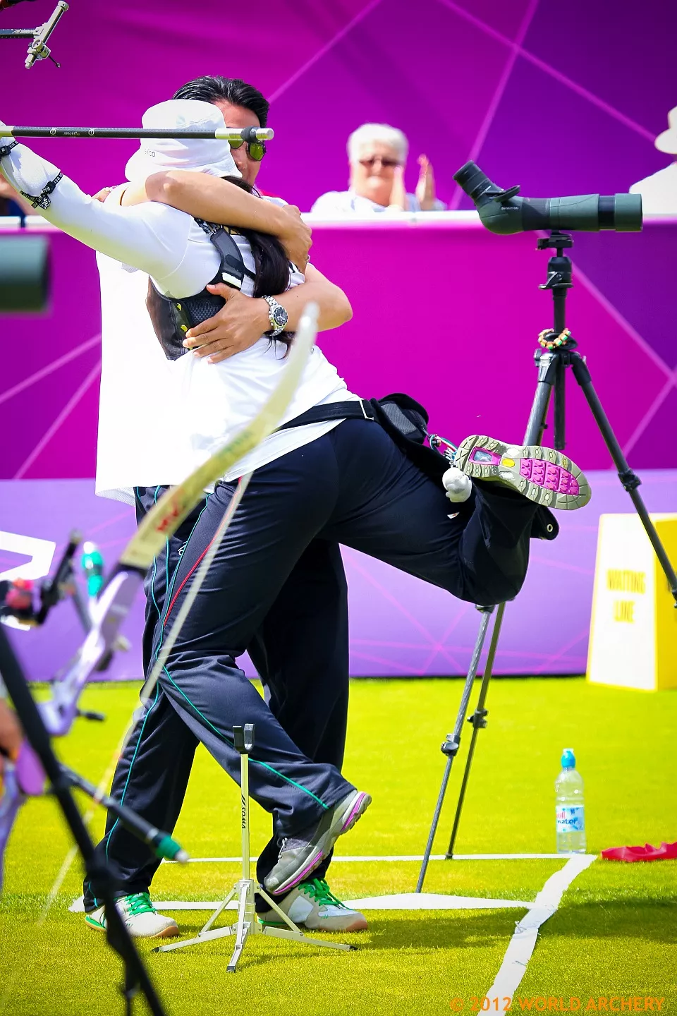 Mariana Avitia celebrates at the London 2012 Olympic Games