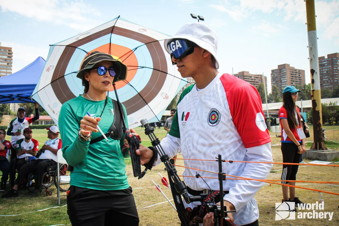 Olympic medallist Aida Roman coached Mexican archer Misael Ruiz.