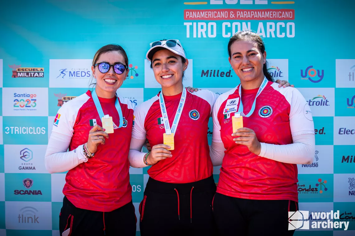 Mexico pose with their gold medals