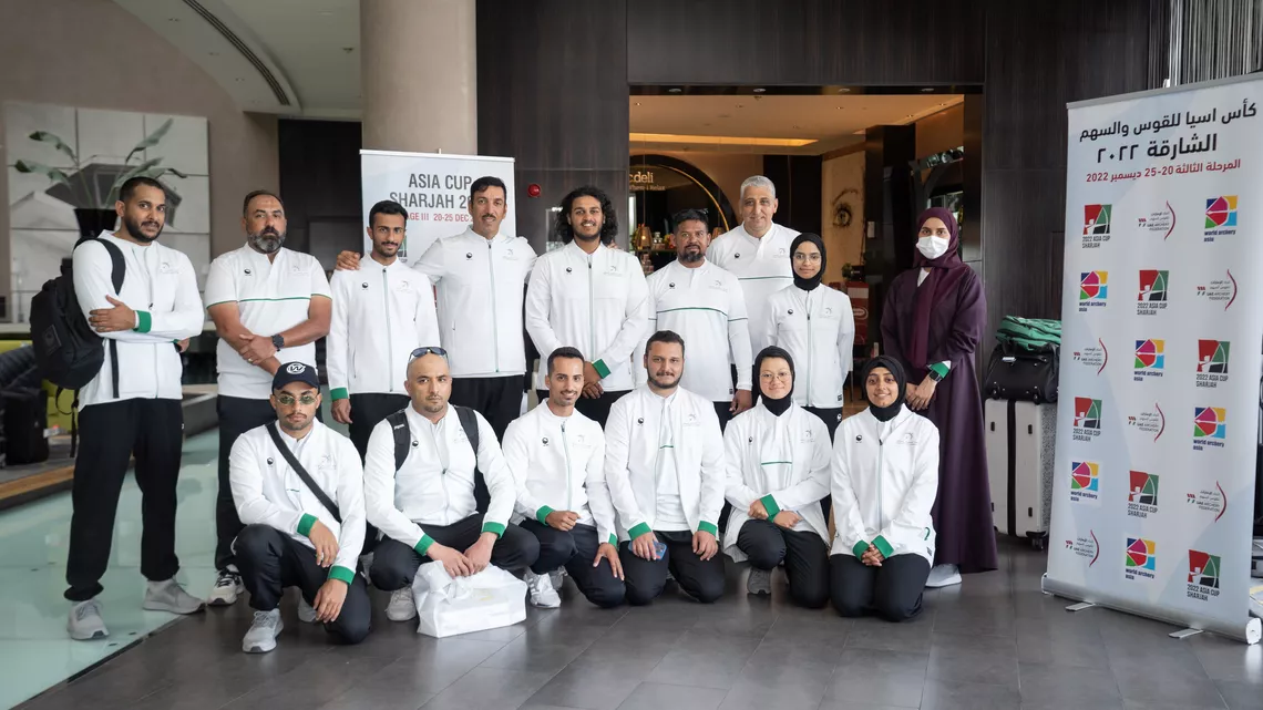 Saudia Arabia delegation at Sharjah 2022 Asia Cup.