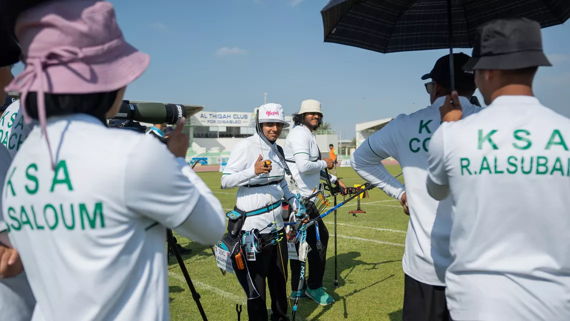 First mixed team from Saudi Arabia competing at Sharjah 2022.