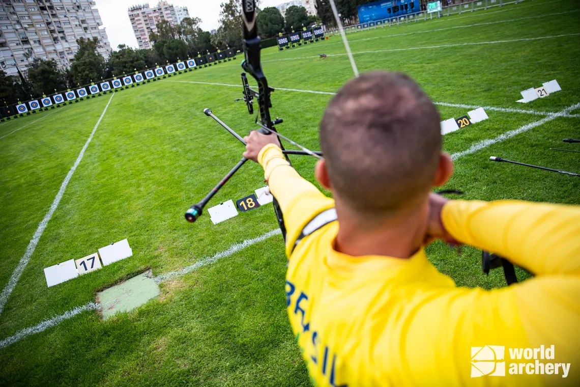 Marcus on the competition range during qualifying at the Spring Arrows in Antalya.