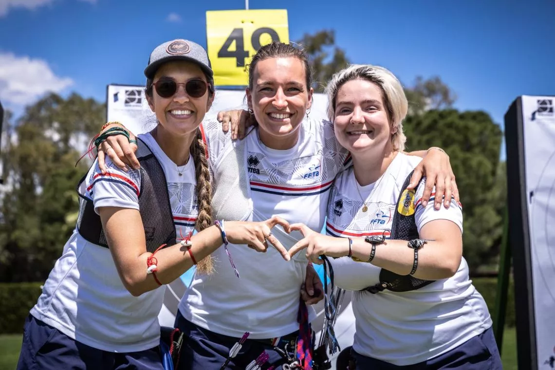 French women's recurve team in Antalya 2023