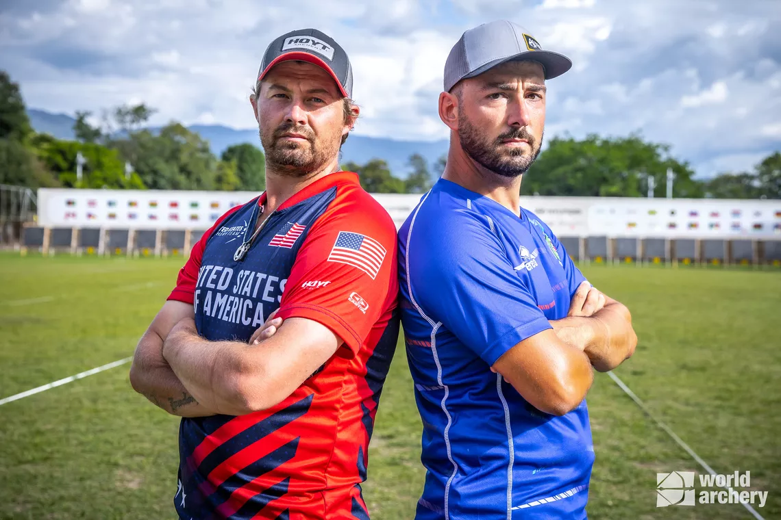 Brady Ellison and Mauro Nespoli in Medellin final fours.