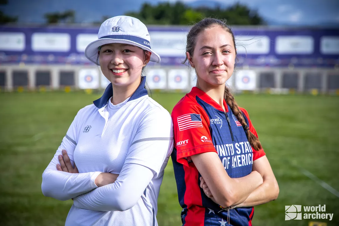 Lim Sihyeon and Jennifer Mucino-Fernandez in Medellin final fours.