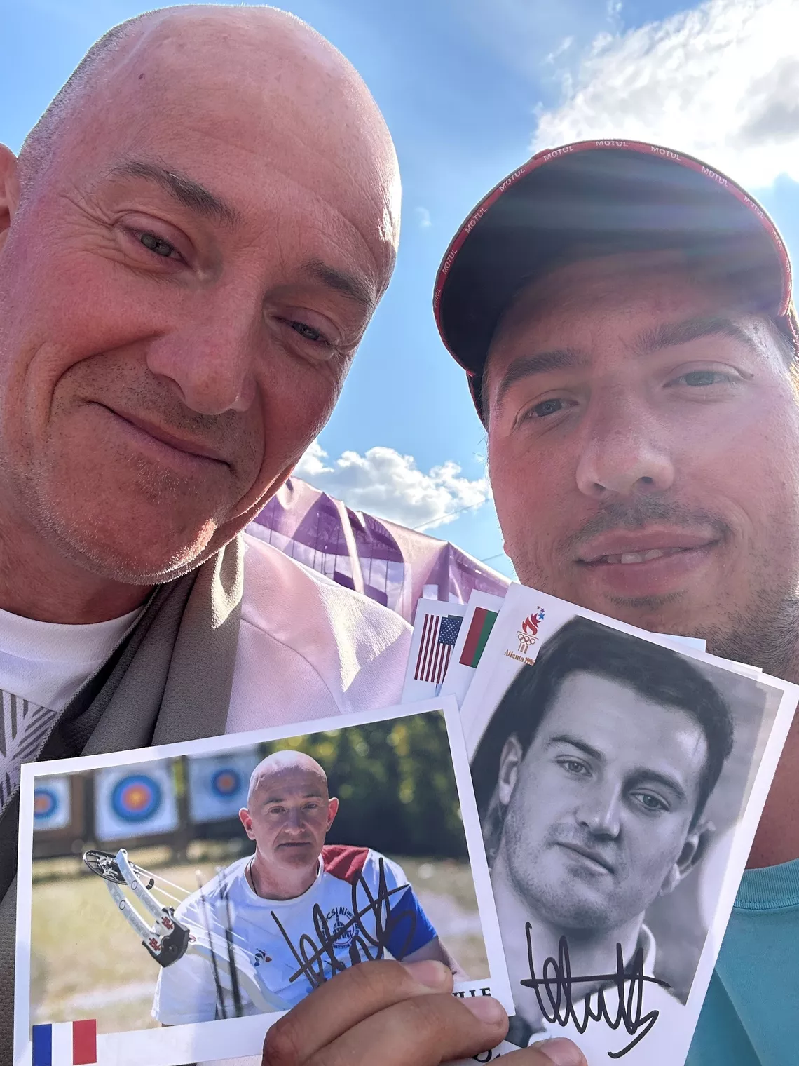 Damien Letulle with a fan.