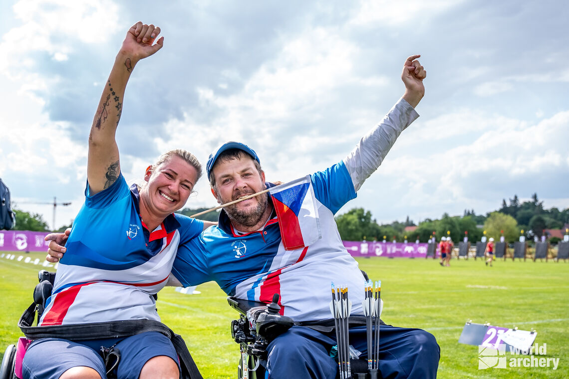 Renowned Czech para archer David Drahoninsky has his first big result of the competition week.