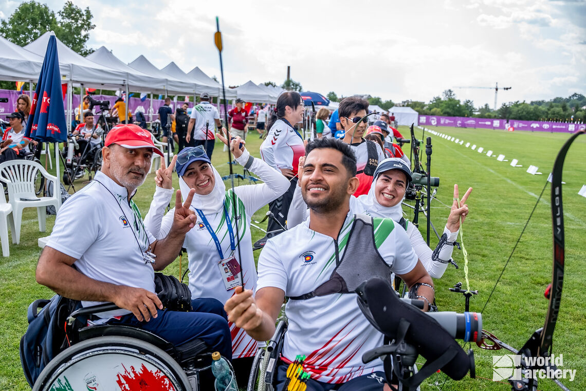 Iran, without three-time Paralympic Champion Zahra Nemati, booked recurve spots.