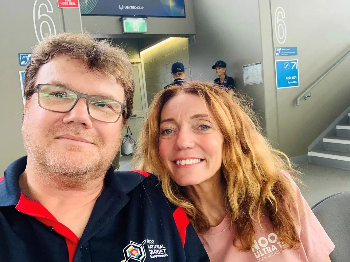 Christopher Davis with wife Donna.