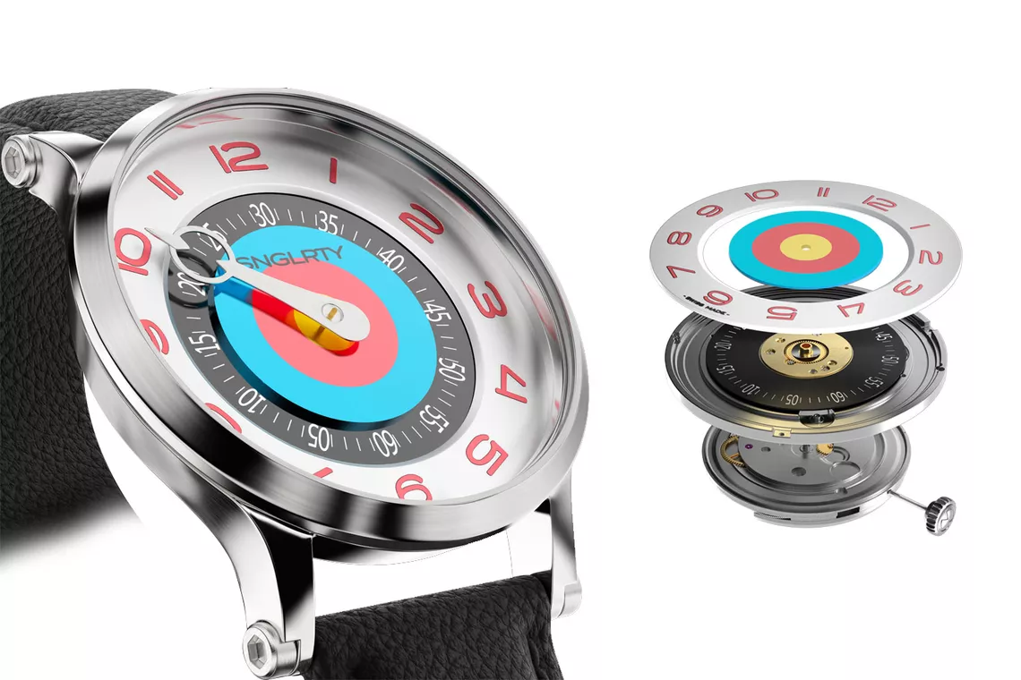 SNGLRTY Archery Edition watch.