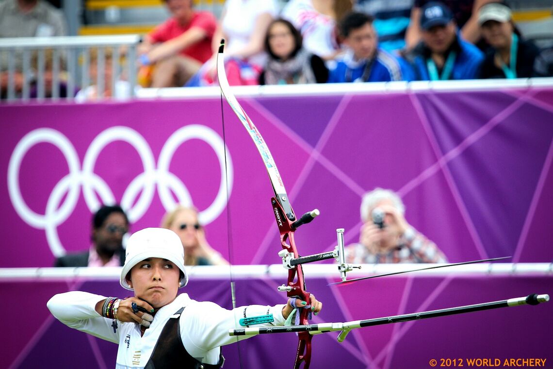 Mariana Avitia shooting at London 2012 Olympic Games.