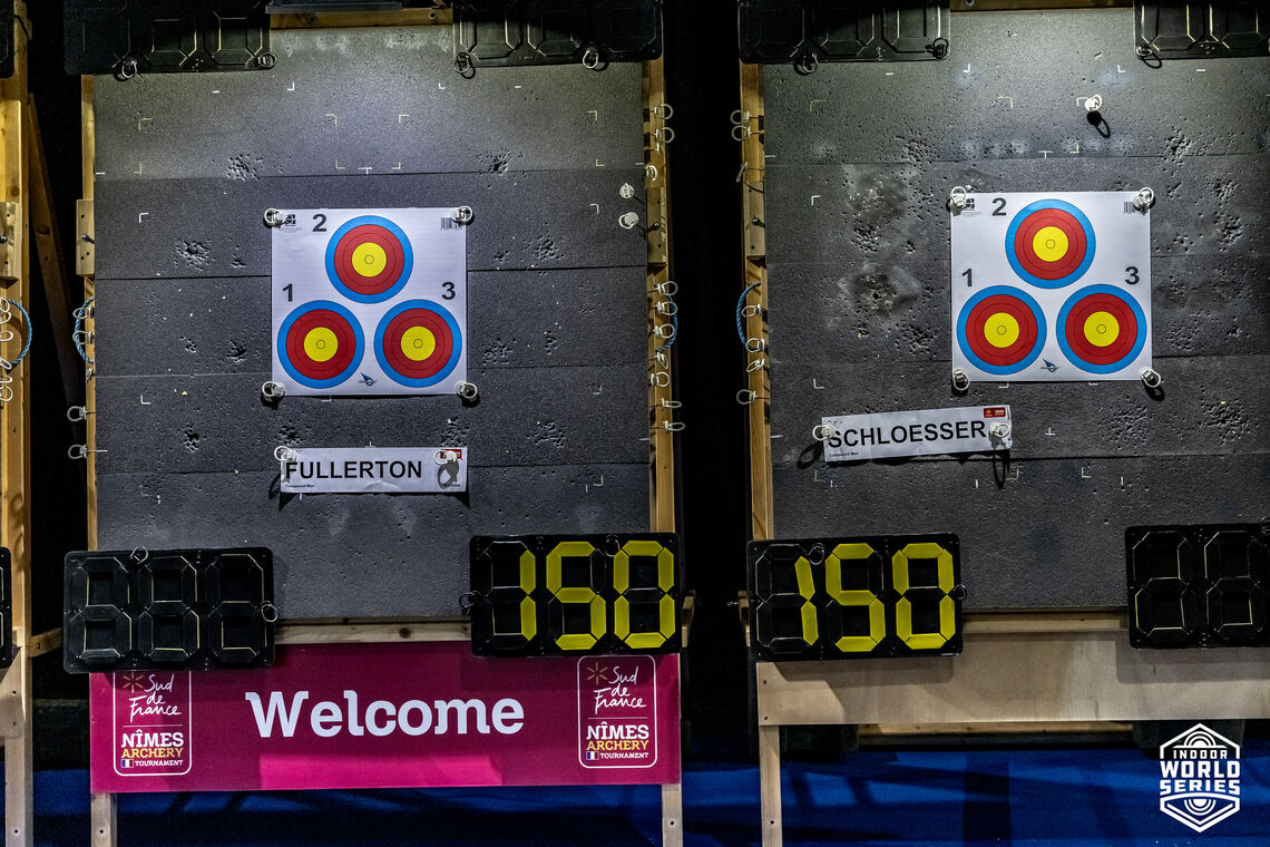 Fullerton and Schloesser tied at 150 in their quarterfinal. Neither had dropped a point in matchplay, Fullerton was also clean in qualifying.