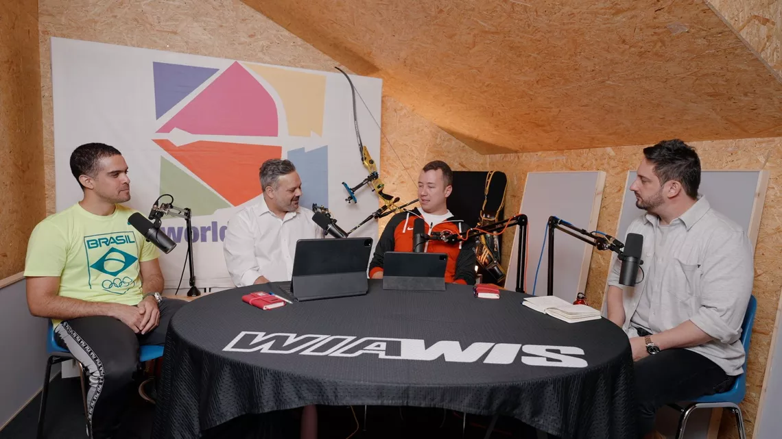 Season one of the Taking Aim podcast filming in Berlin.