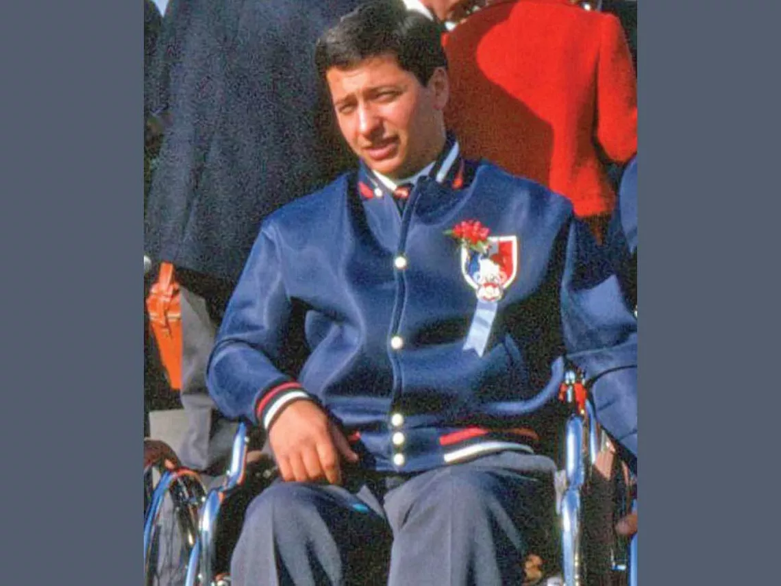 Maurice Musy in official French Paralympic team uniform at the 1964 Games.