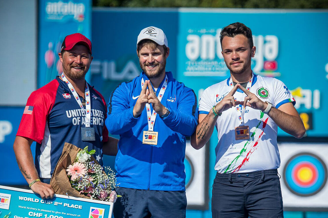 JC Valladont won gold medal in Antalya World Cup stage in 2017.
