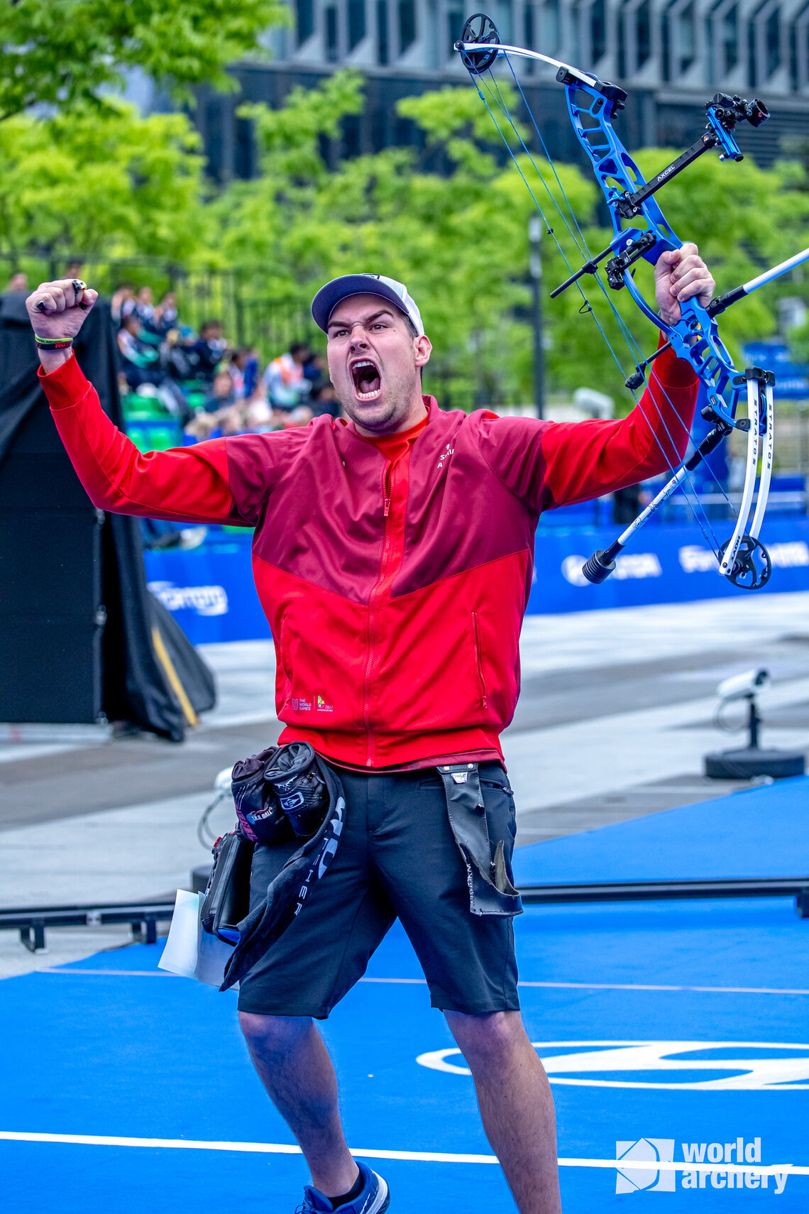Nico Wiener celebrates winning in Shanghai.