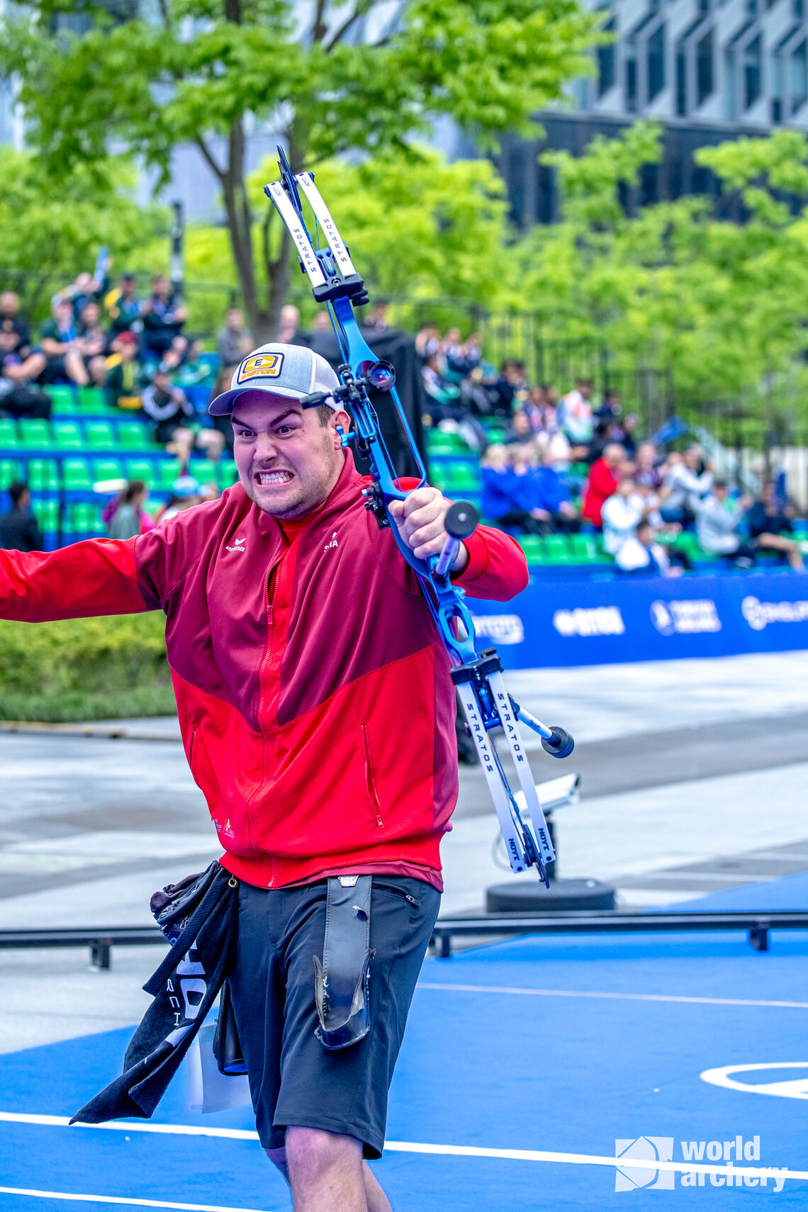 Nico Wiener celebrates winning in Shanghai.