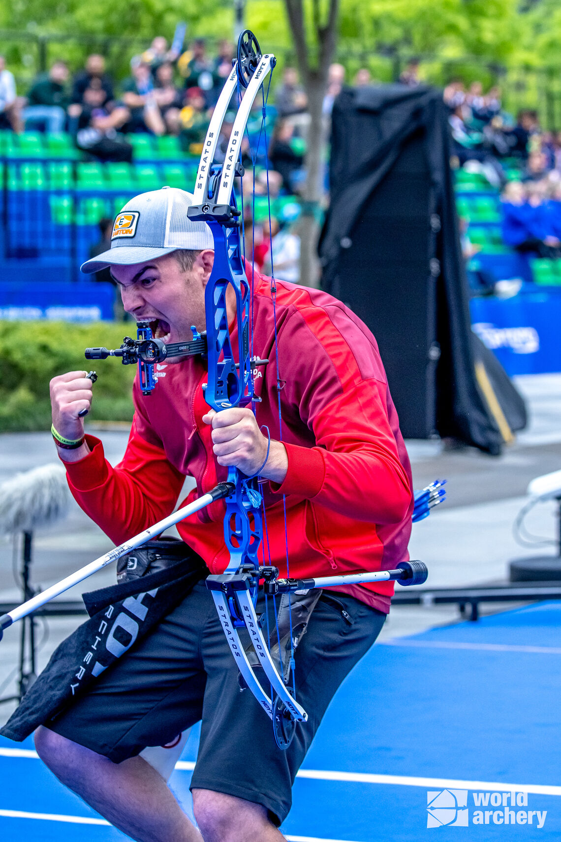 Nico Wiener celebrates winning in Shanghai.