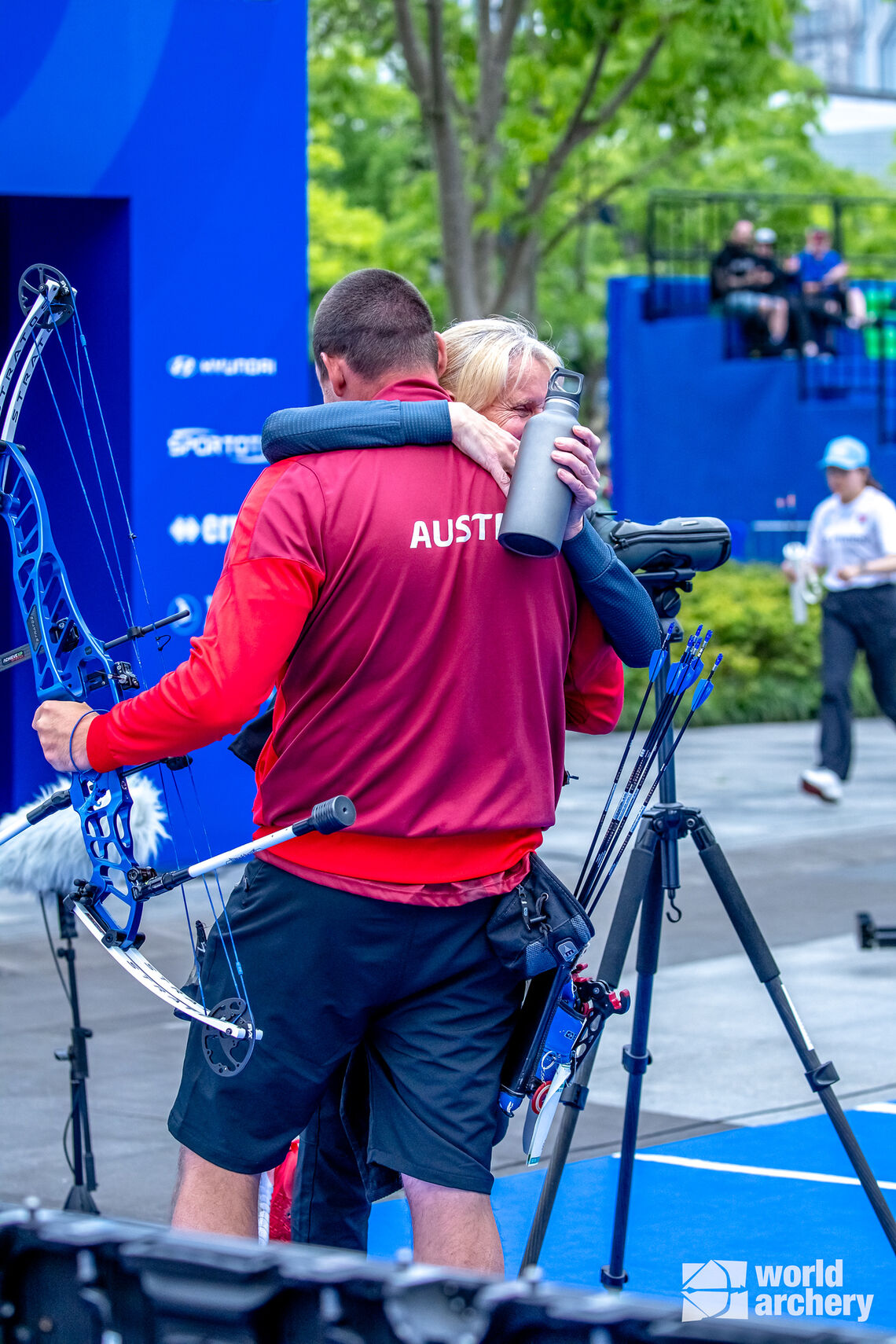 Nico Wiener celebrates winning in Shanghai.