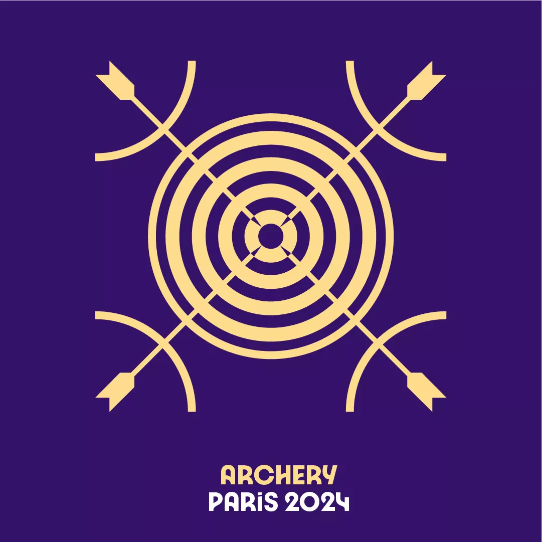 Paris 2024 Archery Pictogram