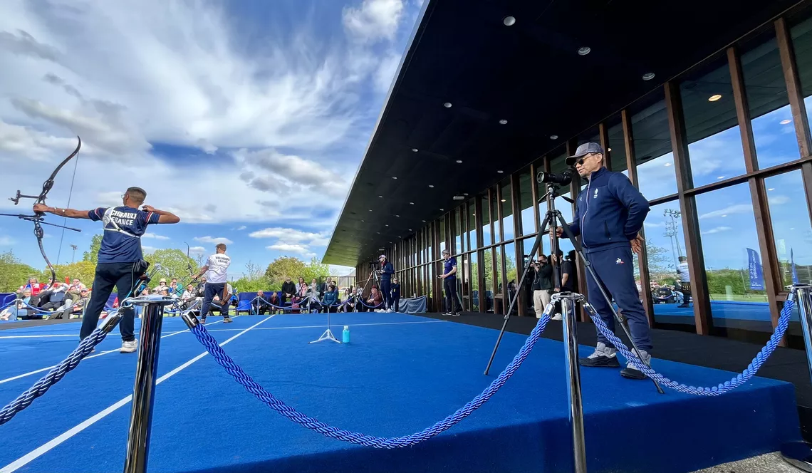 Oh Seon Tek at INSEP temporary arena ahead of Paris 2024 Olympic Games.