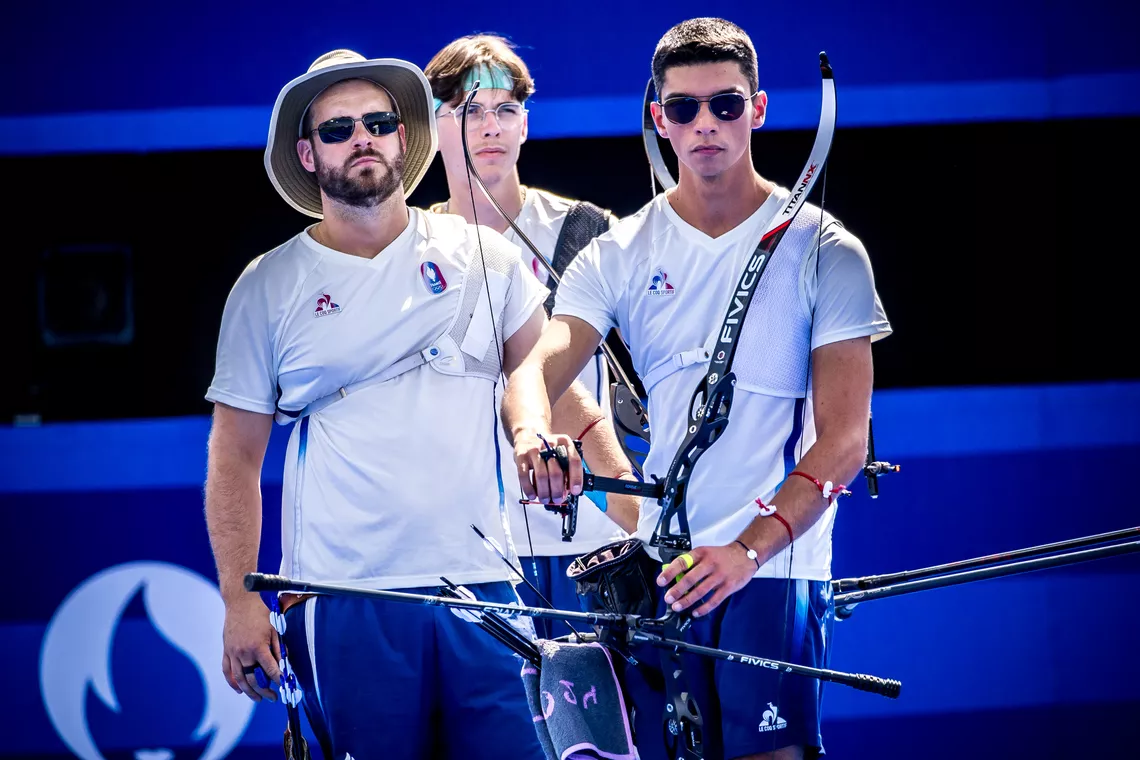 France men's recurve team Paris 2024