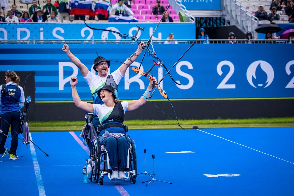 Ziva Lavrinc, Dejan Fabcic, Archery Paralympic Games Paris 2024