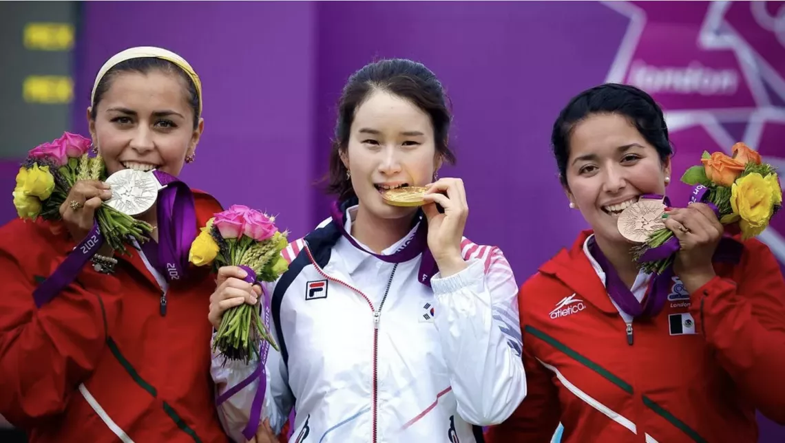 Women's podium London 2012