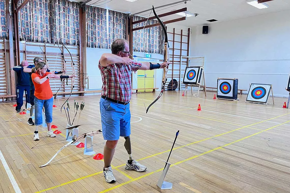 Try archery for group of amputees at Lisnagarvey High School premises in Lisburn.