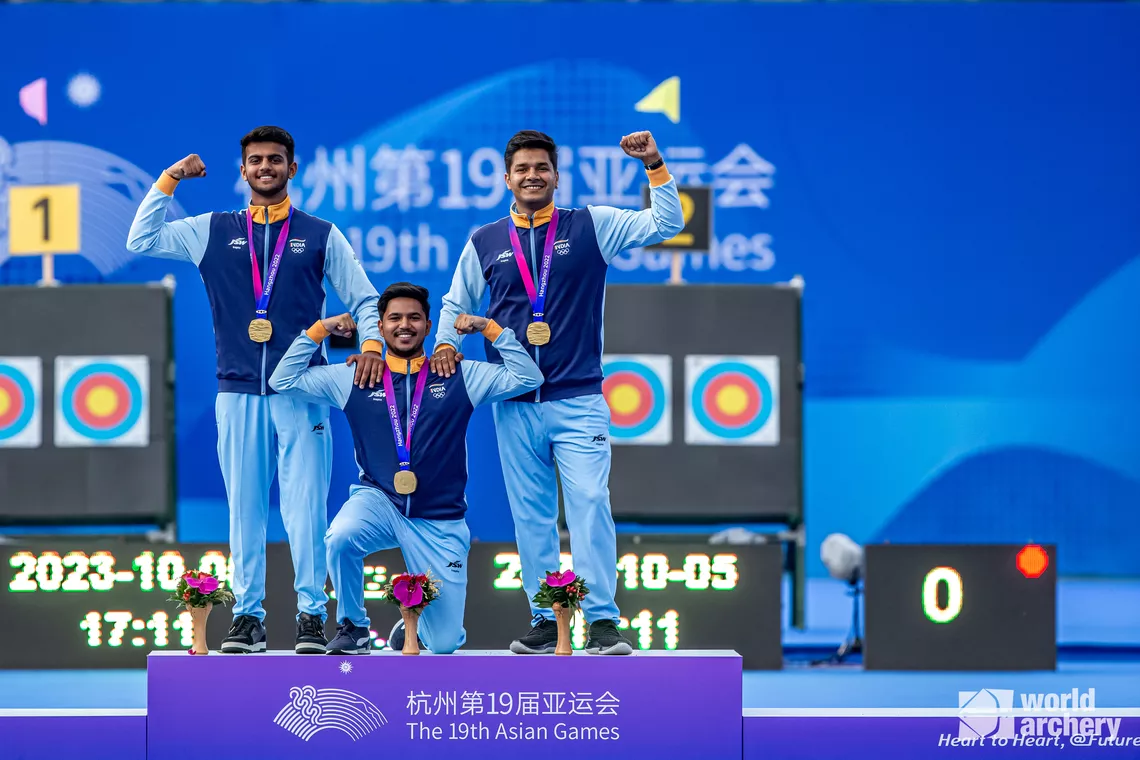 Prathamesh Jawkar was compound men’s team gold medallist at Hanghzou 2022 Asian Games.