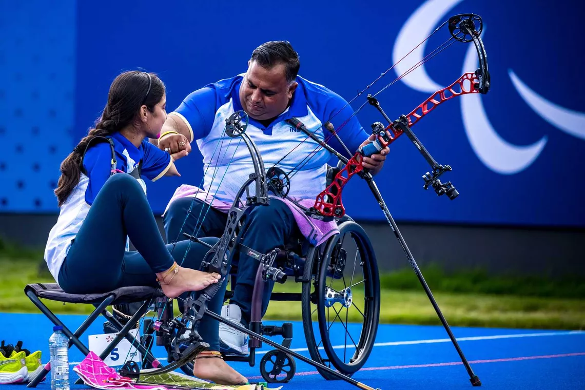 Sheetal Devi and Rakesh Kumar Paris 2024 Paralympic bronze medallists.