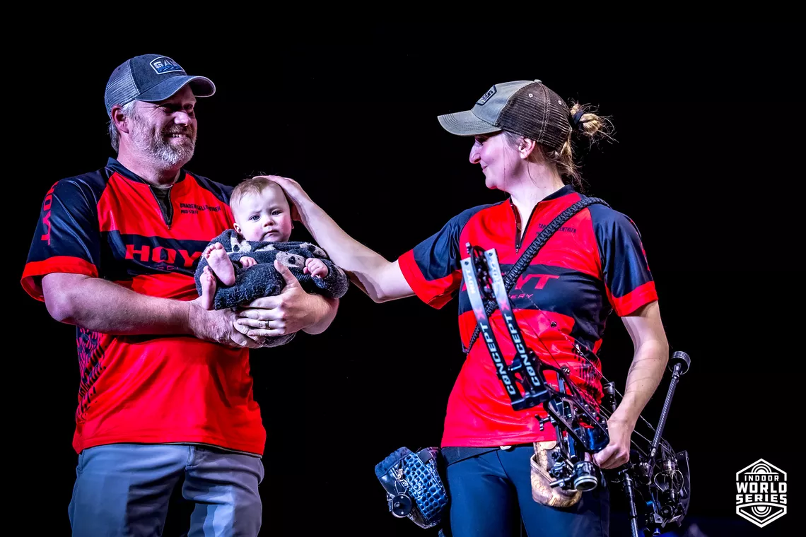 Tanja Gellenthien with husband Braden and son Thor in Vegas.
