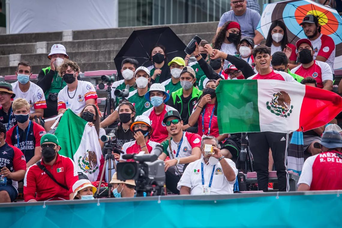 Mexico fans at Wroclaw 2021 World Youth Championships.