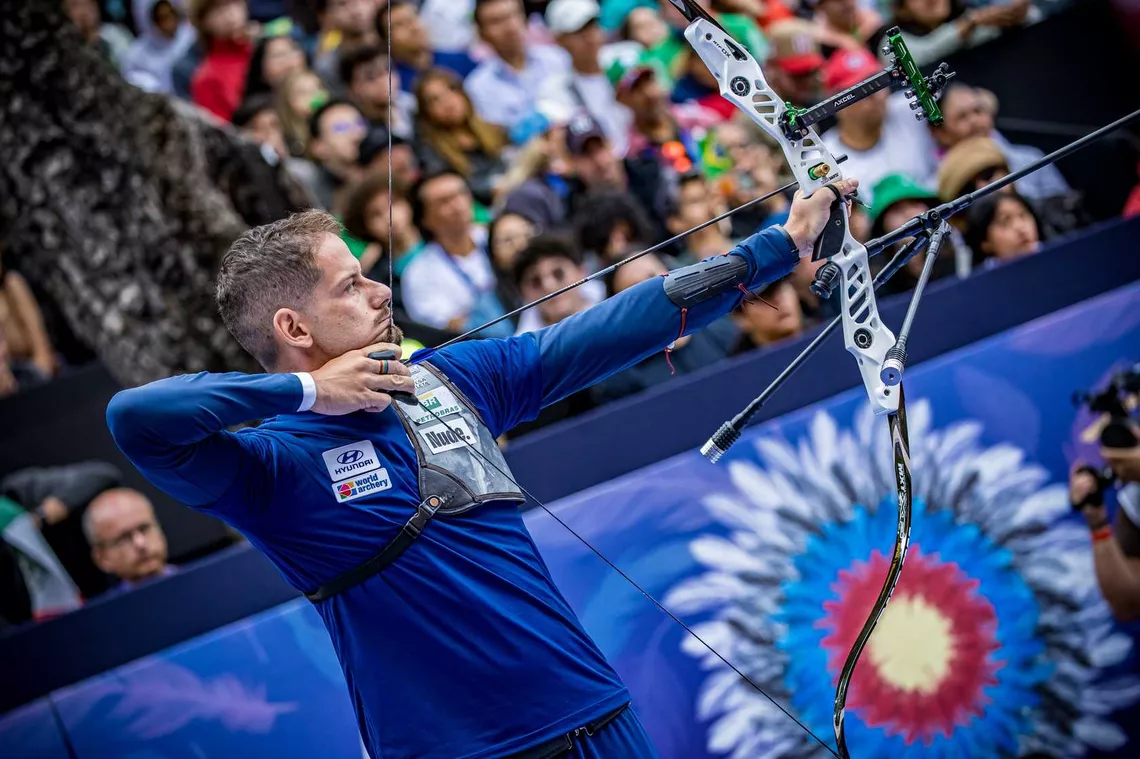 Marcus D’Almeida won bronze at Tlaxcala 2024 Hyundai Archery World Cup Final.