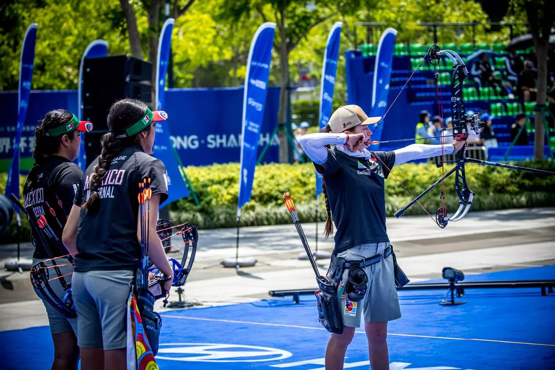 Second consecutive Archery World Cup stage for Mexican compound women in Shanghai.