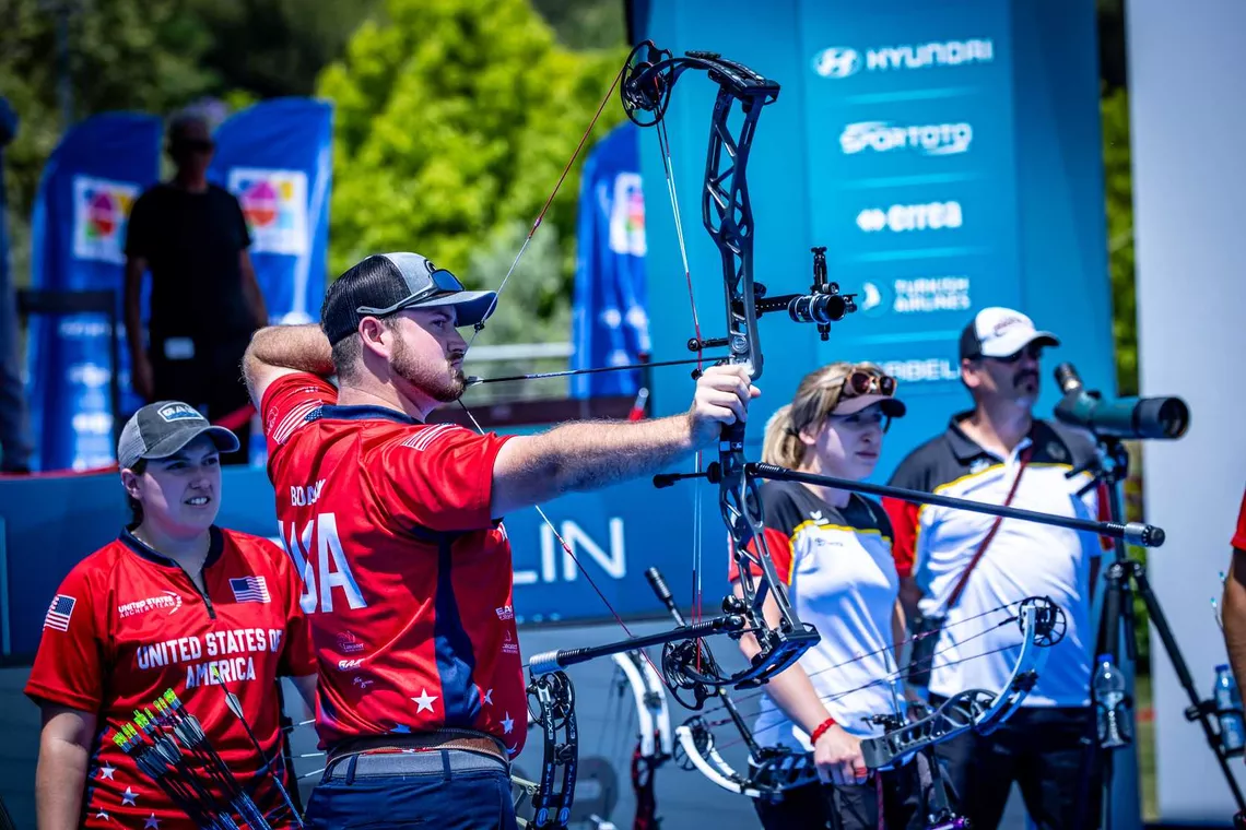Curtis Broadnax won mixed team gold at his first senior international competition outside the USA.