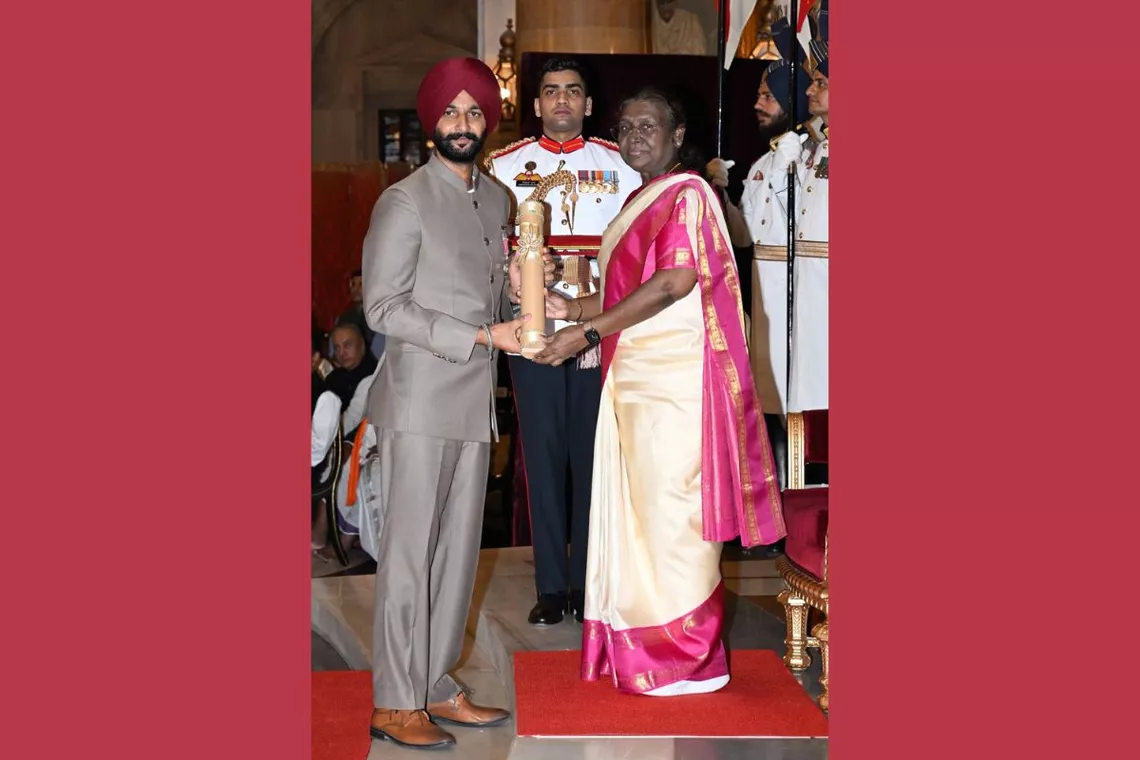 Harvinder Singh receives Padma award.