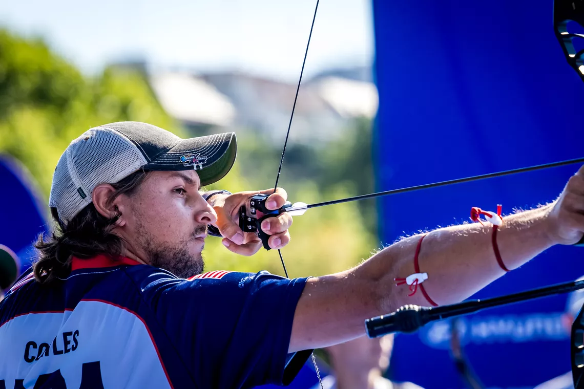 Trenton Cowles aiming. 
