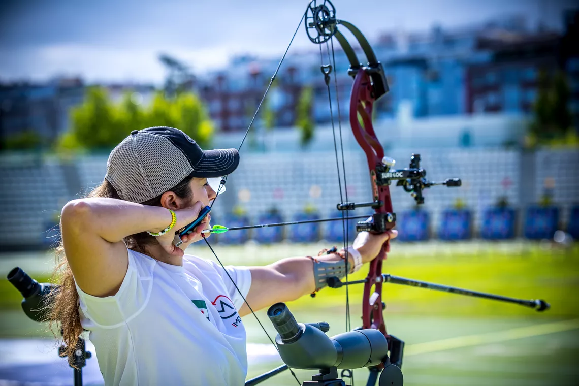 Yolanda Ghaloul Gonzalez practising at Madrid 2025.