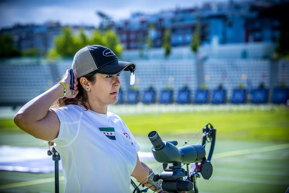Yolanda Ghaloul Gonzalez practising at Madrid 2025.