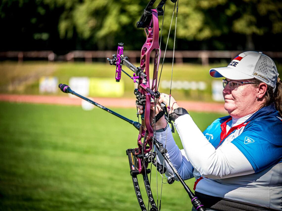 Sarka Pultar Musilova topped qualifying at European Para Archery Cup in Nove Mesto.