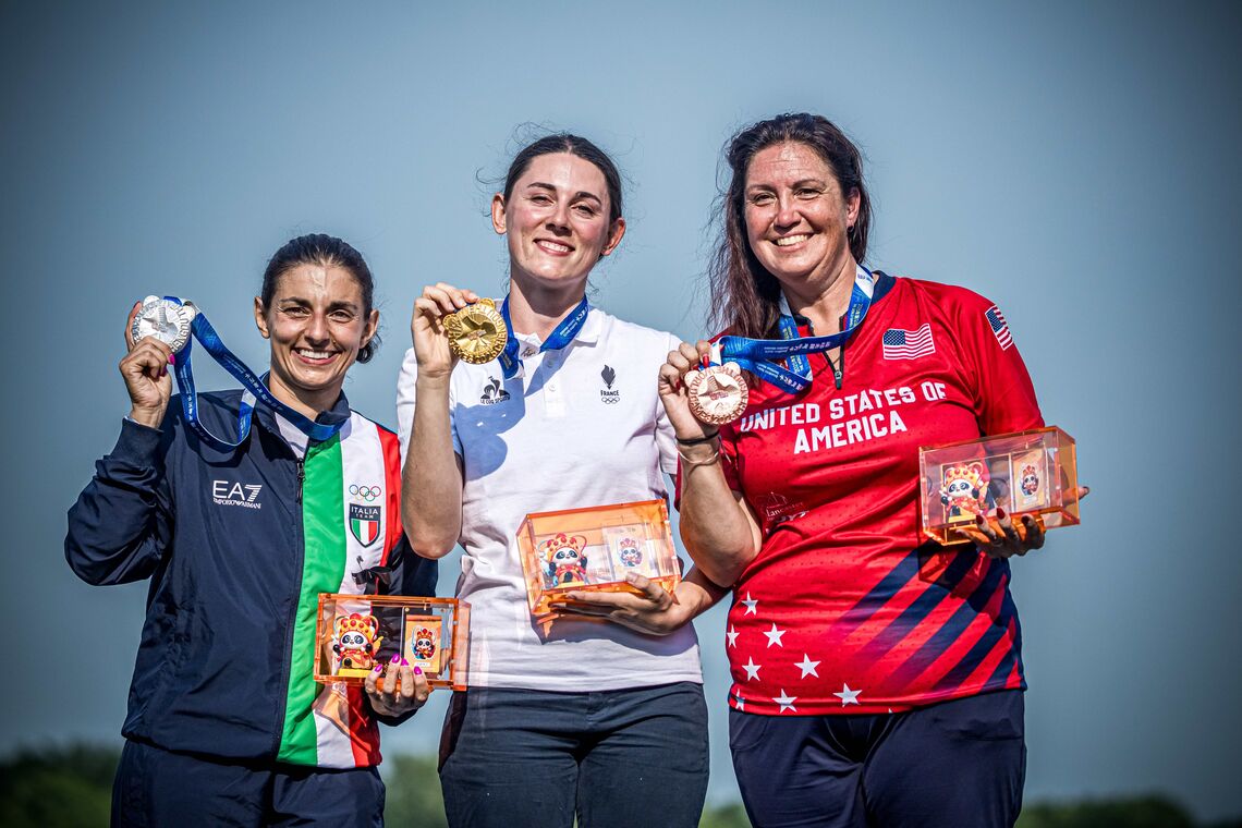 women's podium barebow Chengdu