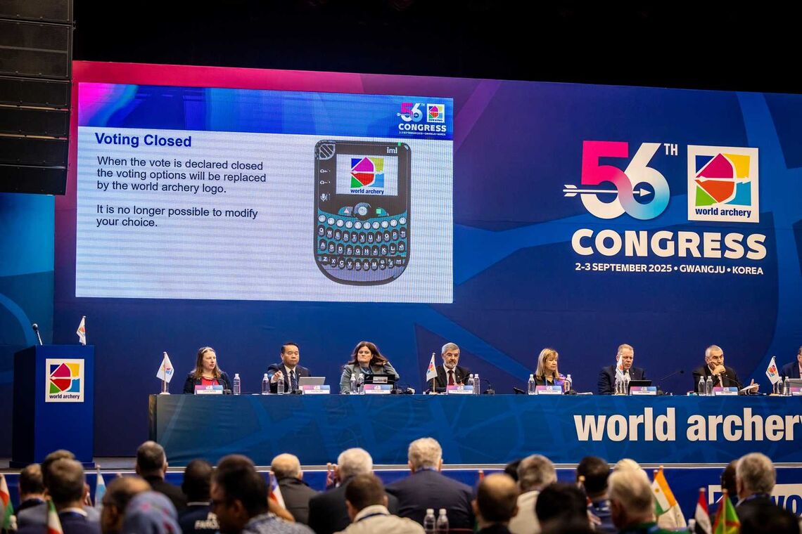 Elections took place on the second day of the 56th World Archery Congress.