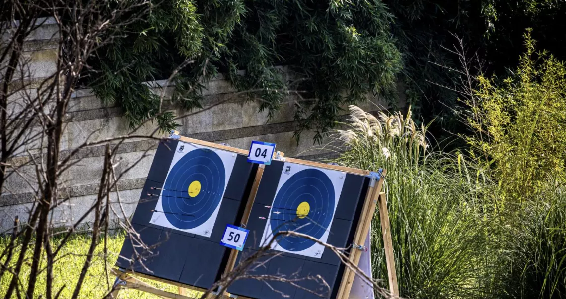Field archery targets.